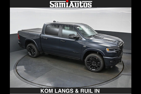 Dodge Ram LIMITED 2027 5.7 V8 HEMI | MAXIMAAL UITGERUST | NIEUWE KLEUR Forged Blue Metallic met Ebony Red interior seats | DUBBELE CABINE | 5 PERSOONS | DC | Allernieuwste Limited 2027 in nieuwe kleur Forged Blue  – volledig uitgerust met alle opties.