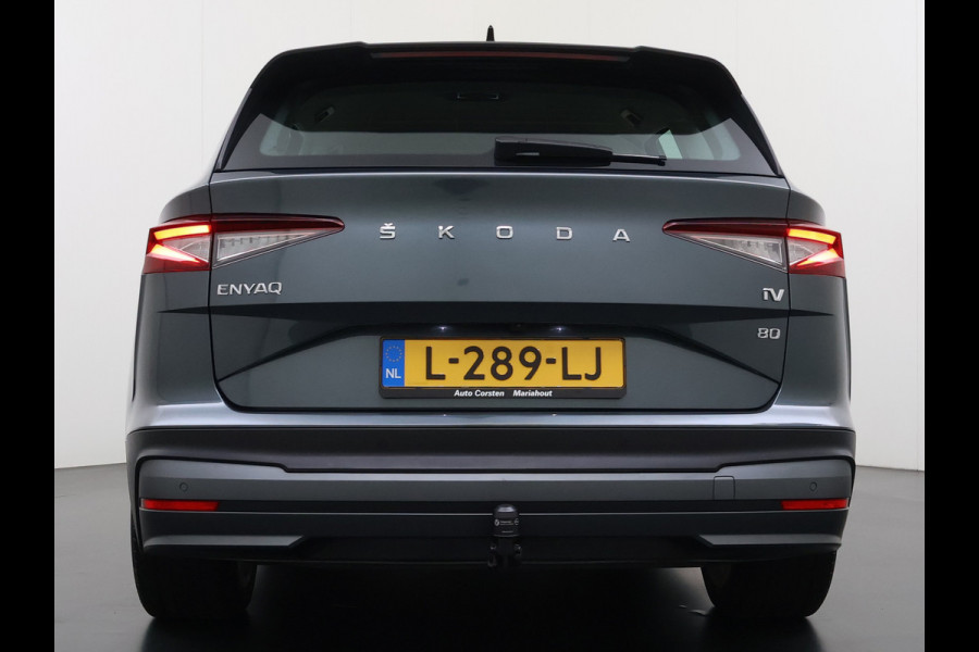 Škoda ENYAQ iV 80 204PK SOH 93% Trekhaak Camera Stuurverwarming Navi Apple Carplay Android Auto Pdc P-Assist Lmv Led Isofix DAB Keyless-go Bluetooth Rijstrooksensor 1.000KG Trekgewicht 1e Eigenaar Dealeronderhouden