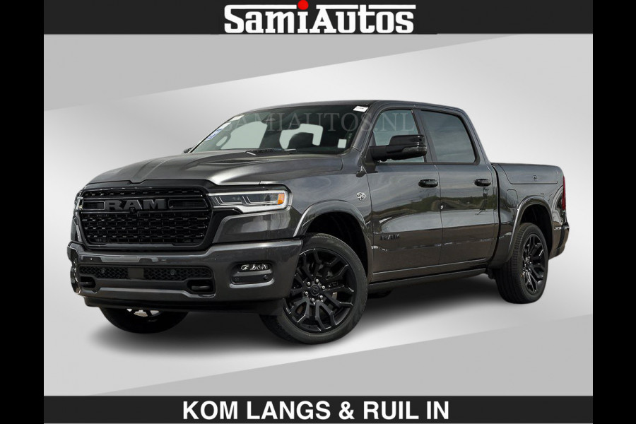 Dodge Ram LIMITED 2027 5.7 V8 HEMI | MAXIMAAL UITGERUST | NIEUWE KLEUR Granite Crystal Pearl met Ebony Red interior seats | DUBBELE CABINE | 5 PERSOONS | DC | Allernieuwste Limited 2027 in nieuwe kleur Granite Crystal Pearl  – volledig uitgerust met alle opties.