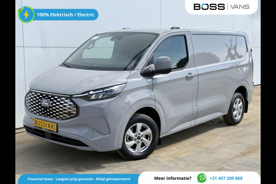 Ford E-Transit Custom 65 kWh 218PK Elektrisch 344km WLTP 2300kg Trekvermogen BEV Snelladen Stoelverwarming LED Cruise Control Camera Carplay Parkeersensoren v+a