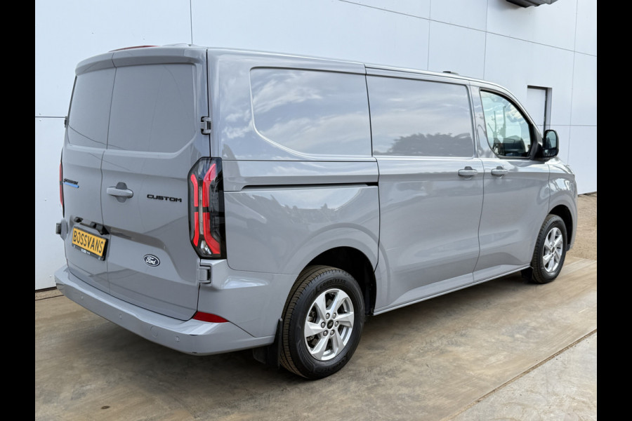 Ford E-Transit Custom 65 kWh 218PK Elektrisch 344km WLTP 2300kg Trekvermogen BEV Snelladen Stoelverwarming LED Cruise Control Camera Carplay Parkeersensoren v+a