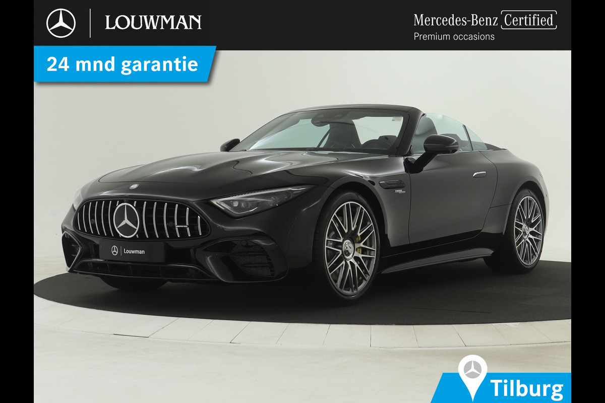 Mercedes-Benz SL-Klasse Roadster AMG 43 381 pk | AMG DYNAMIC PLUS pakket | AMG Nightpakket | 21" AMG-velgen, zilver | Performance sportstoelen | Rijassistentiepakket Plus | Burmester Sound systeem | 360° camera |