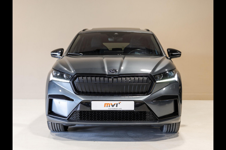 Škoda ENYAQ iV 60 Founders Edition Black Sportline SoH 92% / 179pk / Panorama dak / Achteruitrij camera / Memory stoelen /