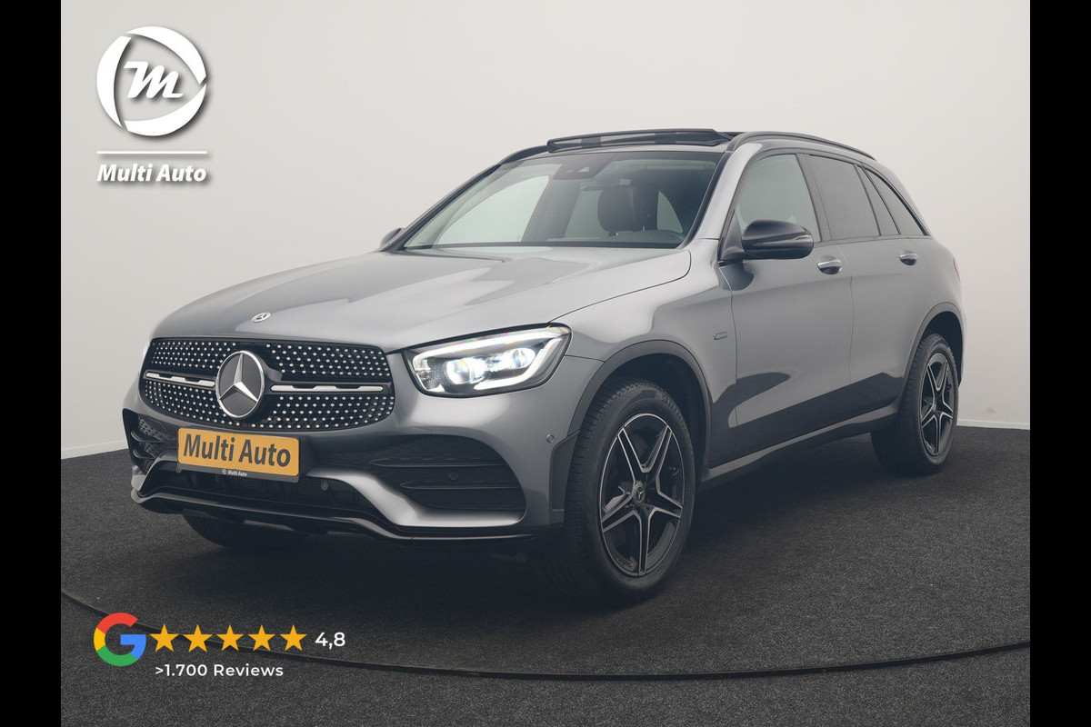 Mercedes-Benz GLC 300e 4MATIC Business Solution AMG PHEV 313pk Dealer O.H. | Trekhaak Af Fabriek | Panodak | Multi Beam LED | Alcantara Sportstoelen Verwarmd | Blis | Camera | Keyless | Sfeerverlichting | Apple Carplay | Navigatie | DAB | Cruise Control | Plug In Hybrid |