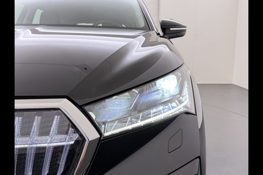 Škoda ENYAQ iV 80 204PK SOH 91% Verlichte Grille Trekhaak Stoel+Stuurverwarming 3-Zone Ecc Camera Apple Carplay Android Auto Navi Sport Pakket Led Matrix Rijstrooksensor Isofix Keyless 1.000KG Trekgewicht Origineel Nederlandse Auto