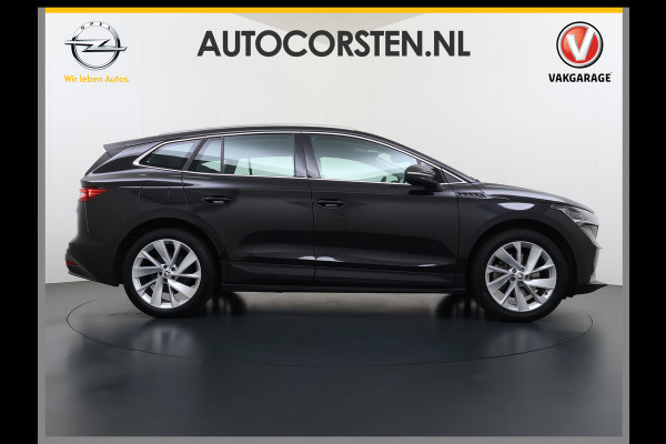 Škoda ENYAQ iV 80 204PK SOH 91% Verlichte Grille Trekhaak Stoel+Stuurverwarming 3-Zone Ecc Camera Apple Carplay Android Auto Navi Sport Pakket Led Matrix Rijstrooksensor Isofix Keyless 1.000KG Trekgewicht Origineel Nederlandse Auto