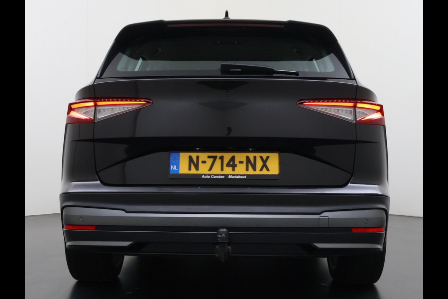 Škoda ENYAQ iV 80 204PK SOH 91% Verlichte Grille Trekhaak Stoel+Stuurverwarming 3-Zone Ecc Camera Apple Carplay Android Auto Navi Sport Pakket Led Matrix Rijstrooksensor Isofix Keyless 1.000KG Trekgewicht Origineel Nederlandse Auto