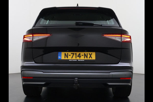 Škoda ENYAQ iV 80 204PK SOH 91% Verlichte Grille Trekhaak Stoel+Stuurverwarming 3-Zone Ecc Camera Apple Carplay Android Auto Navi Sport Pakket Led Matrix Rijstrooksensor Isofix Keyless 1.000KG Trekgewicht Origineel Nederlandse Auto