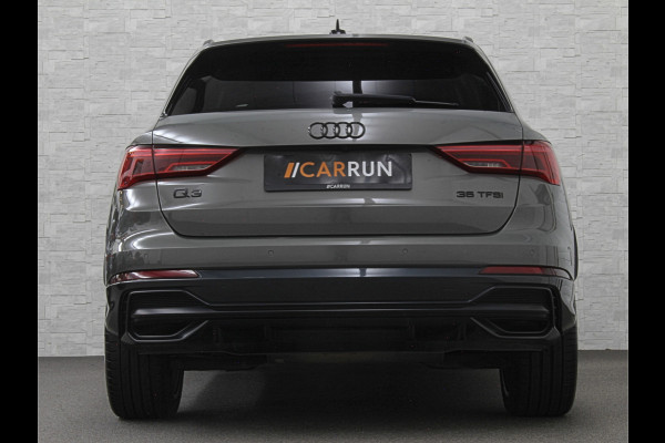 Audi Q3 35 TFSI S-Line | ACC | Trekhaak | Leder | Sportstoelen | Matrix-LED | Standkachel | Sfeerverlichting | Uniek Interieur | Carplay | 20 inch | Audi-Sound | Getint Glas | Lane-Assist | Stoelverwarming | Virtual-Cockpit | Dodehoek |