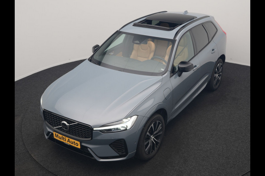 Volvo XC60 T6 AWD Plus Dark LONG RANGE PHEV 350pk Dealer O.H. | Trekhaak Af Fabriek | Panodak | Adaptive Cruise | 360 Camera | Nappa Lederen Sportstoelen Memory & Ventilatie | Blis | Keyless | Stoelen & Stuur Verwarmd | Google Assistent | Apple Carplay  Plug In Hybrid |