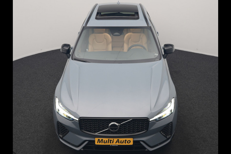 Volvo XC60 T6 AWD Plus Dark LONG RANGE PHEV 350pk Dealer O.H. | Trekhaak Af Fabriek | Panodak | Adaptive Cruise | 360 Camera | Nappa Lederen Sportstoelen Memory & Ventilatie | Blis | Keyless | Stoelen & Stuur Verwarmd | Google Assistent | Apple Carplay  Plug In Hybrid |