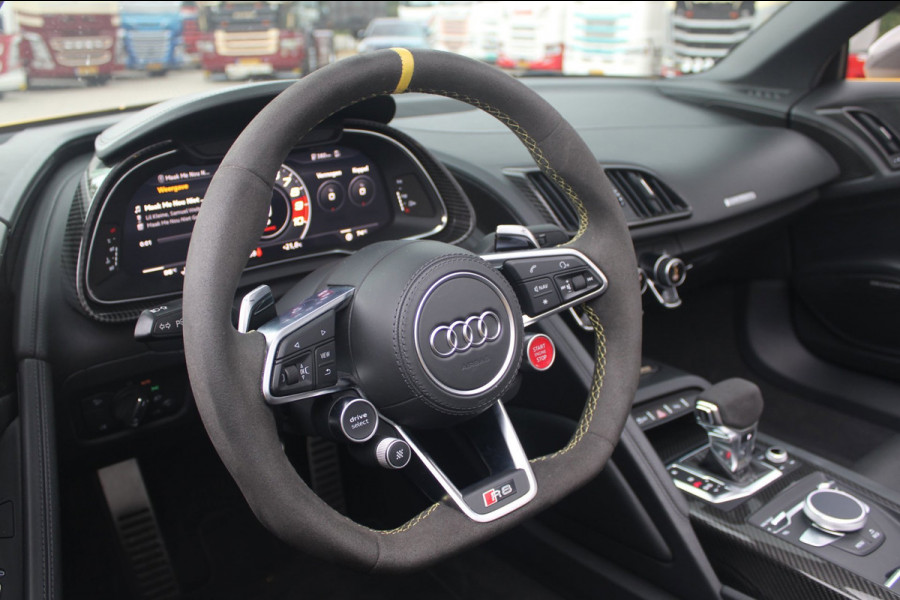 Audi R8 Spyder 5.2 Performance Quattro 620pk | Capristo | Bucket seats | Vegas yellow Matt