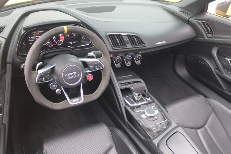 Audi R8 Spyder 5.2 Performance Quattro 620pk | Capristo | Bucket seats | Vegas yellow Matt