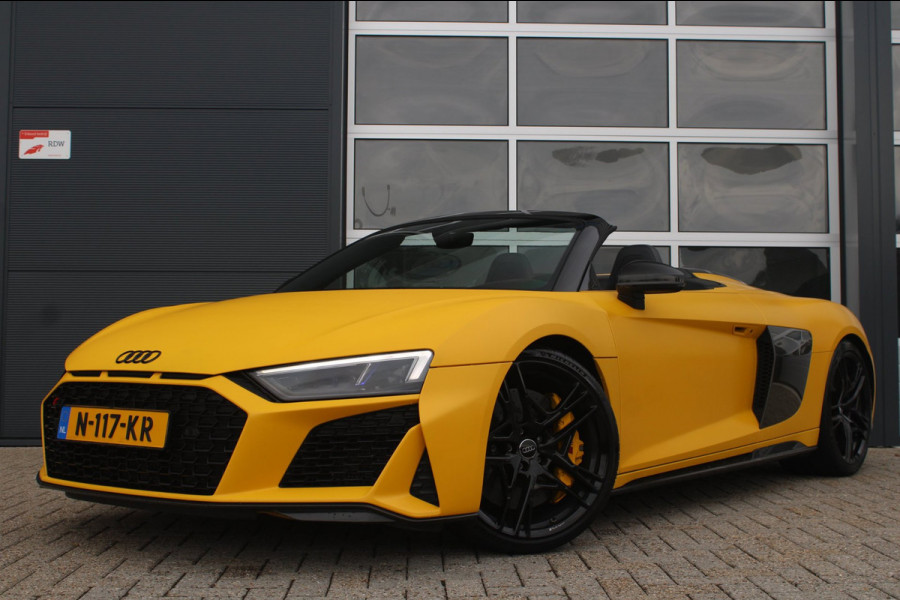 Audi R8 Spyder 5.2 Performance Quattro 620pk | Capristo | Bucket seats | Vegas yellow Matt