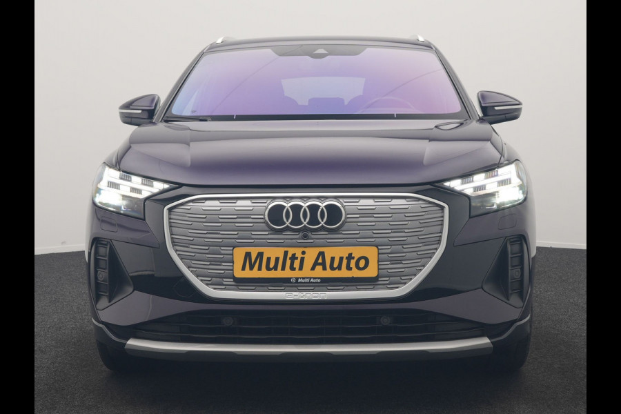 Audi Q4 e-tron 40 S edition 82 kWh 204pk Dealer O.H. | Adaptive Cruise | Head Up | Camera | Lederen Sportstoelen Memory & Verwarmd | Blis | Keyless | Matrix LED | Apple Carplay | Navigatie | DAB | 19"L.M |