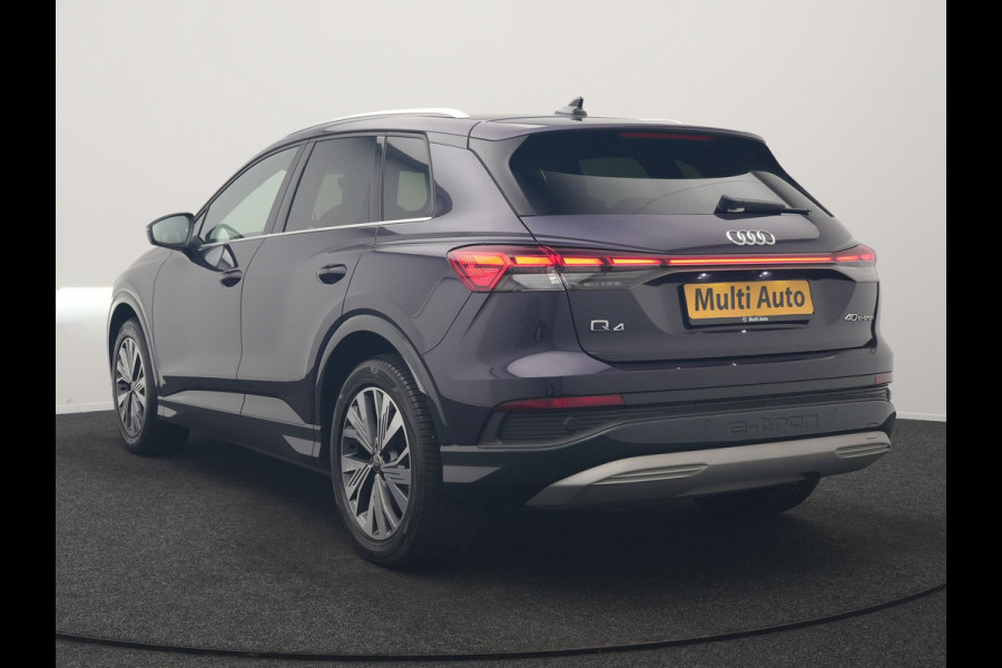 Audi Q4 e-tron 40 S edition 82 kWh 204pk Dealer O.H. | Adaptive Cruise | Head Up | Camera | Lederen Sportstoelen Memory & Verwarmd | Blis | Keyless | Matrix LED | Apple Carplay | Navigatie | DAB | 19"L.M |