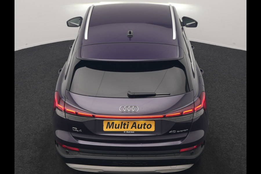 Audi Q4 e-tron 40 S edition 82 kWh 204pk Dealer O.H. | Adaptive Cruise | Head Up | Camera | Lederen Sportstoelen Memory & Verwarmd | Blis | Keyless | Matrix LED | Apple Carplay | Navigatie | DAB | 19"L.M |