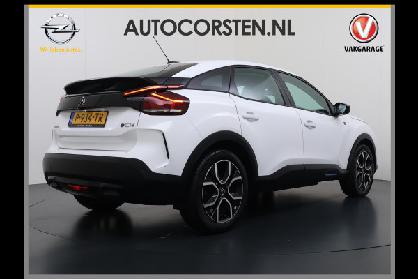 Citroën Ë-C4 Feel Pack 50kWh Head-Up Stoel+Stuurverwarming 360°Camera 3D-Navi Apple Carplay Adndroid Auto Ecc Pdc Voorruitverwarming Lmv Led Isofix Lane Assist Regen-Lichtsensor Dealeronderhouden Origineel Nederlandse Auto
