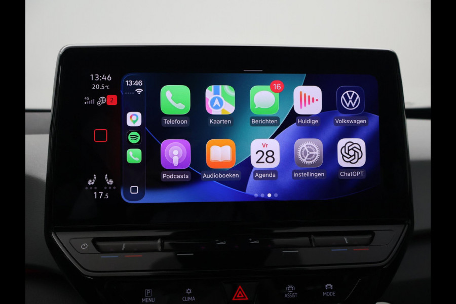 Volkswagen ID.3 PRO 58 KWH + SFEERVERLICHTING | ADAPTIVE CRUISE | 18 INCH | CAMERA | STOEL/STUURVERW. | CARPLAY