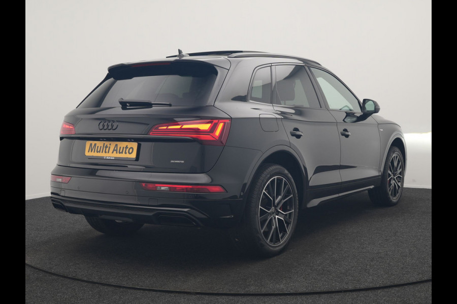 Audi Q5 55 TFSI e 2x S Line PHEV 367pk | Trekhaak Af Fabriek | Panodak | 360 Camera | Lederen Sportstoelen Memory & Verwarmd | Keyless | Blis | Apple Carplay | Cruise Control | Navigatie | DAB | Plug In Hybrid |