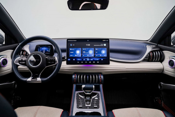 BYD ATTO 3 Design 60 kWh |*100 STUKS* | 204 PK | Pano/dak | Adapt/Cruise/Control | Leder/Beige/Blauw | 360/Camera, Navigatie, BTW!