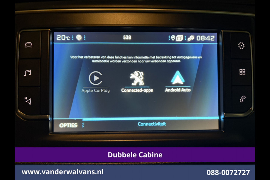 Peugeot Expert 2.0 BlueHDI 177pk Automaat L3H1 Dubbele Cabine Sport Euro6 Airco | 5-Zits | Camera | Navigatie | Apple Carplay | Xenon | 2x Zijd Cruisecontrol, Android Auto, LM Velgen, Dakrails, Sidebars, Spoiler, Elektrische Stoelbediening, Bumperkit, leder, Parkeersensoren, Achterklep