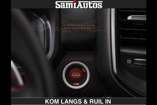 Dodge Ram TRX HELLCAT | 6.2 V8 712PK SUPERCHARGER | RODE STIKSELS | FULLY LOADED | CARBON | CREW CAB | DUBBELE CABINE | 5 PERSOONS | De specialist in Amerikaanse pick‑ups in Nederland en Europa.