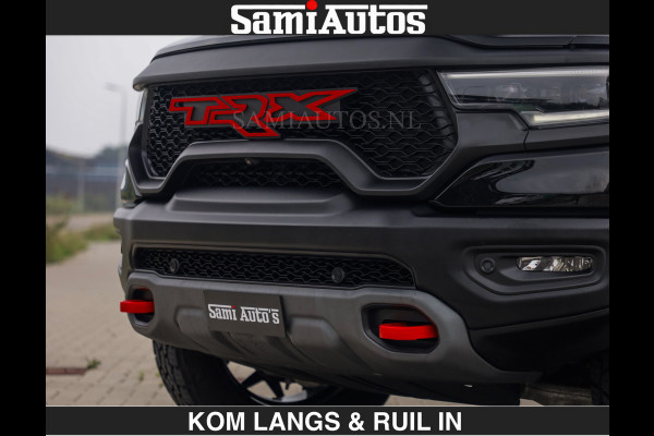 Dodge Ram TRX HELLCAT | 6.2 V8 712PK SUPERCHARGER | RODE STIKSELS | FULLY LOADED | CARBON | CREW CAB | DUBBELE CABINE | 5 PERSOONS | De specialist in Amerikaanse pick‑ups in Nederland en Europa.