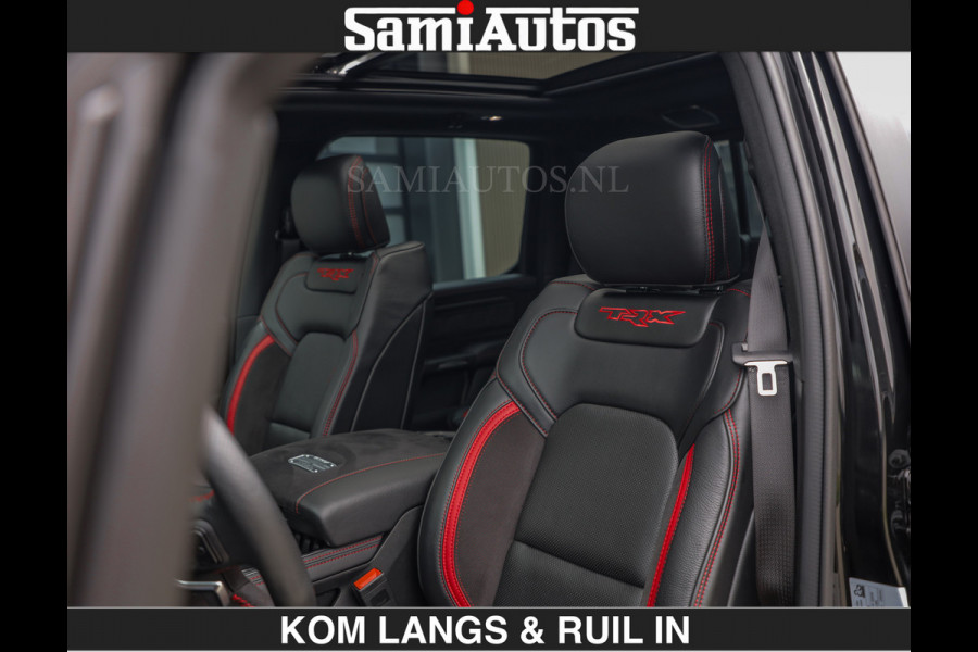 Dodge Ram TRX HELLCAT | 6.2 V8 712PK SUPERCHARGER | RODE STIKSELS | FULLY LOADED | CARBON | CREW CAB | DUBBELE CABINE | 5 PERSOONS | De specialist in Amerikaanse pick‑ups in Nederland en Europa.
