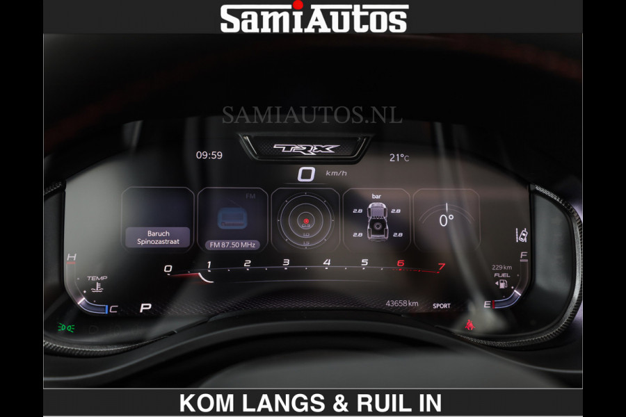 Dodge Ram TRX HELLCAT | 6.2 V8 712PK SUPERCHARGER | RODE STIKSELS | FULLY LOADED | CARBON | CREW CAB | DUBBELE CABINE | 5 PERSOONS | De specialist in Amerikaanse pick‑ups in Nederland en Europa.