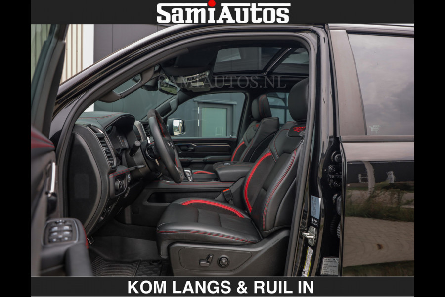 Dodge Ram TRX HELLCAT | 6.2 V8 712PK SUPERCHARGER | RODE STIKSELS | FULLY LOADED | CARBON | CREW CAB | DUBBELE CABINE | 5 PERSOONS | De specialist in Amerikaanse pick‑ups in Nederland en Europa.