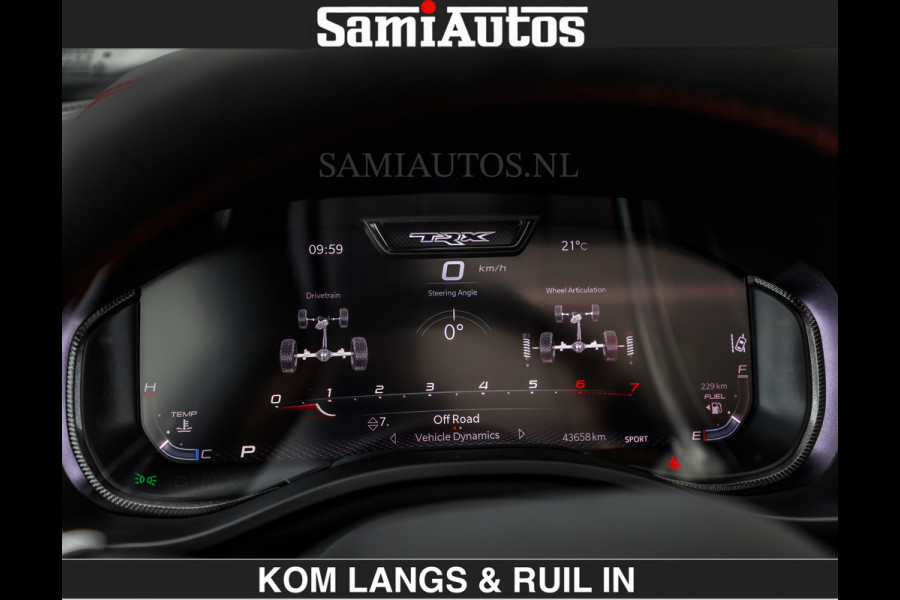Dodge Ram TRX HELLCAT | 6.2 V8 712PK SUPERCHARGER | RODE STIKSELS | FULLY LOADED | CARBON | CREW CAB | DUBBELE CABINE | 5 PERSOONS | De specialist in Amerikaanse pick‑ups in Nederland en Europa.