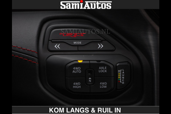 Dodge Ram TRX HELLCAT | 6.2 V8 712PK SUPERCHARGER | RODE STIKSELS | FULLY LOADED | CARBON | CREW CAB | DUBBELE CABINE | 5 PERSOONS | De specialist in Amerikaanse pick‑ups in Nederland en Europa.