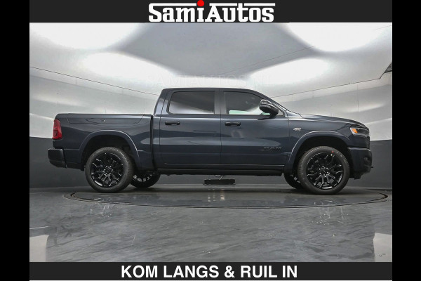 Dodge Ram LIMITED 2027 5.7 V8 HEMI | MAXIMAAL UITGERUST | NIEUWE KLEUR Forged Blue Metallic met Ebony Red interior seats | DUBBELE CABINE | 5 PERSOONS | DC | Allernieuwste Limited 2027 in nieuwe kleur Forged Blue  – volledig uitgerust met alle opties.
