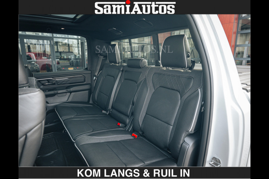 Dodge Ram LIMITED H.O 540 PK 706Nm | Massage + Full Option | De Meest Luxe en Volle Pick-Up in zijn Klasse | Comfortabele Dubbele Cabine met Royale 5 Zitplaatsen | BPM vrij | Nu Leverbaar uit Voorraad | Voorraad Nr 2336 - 7700 | De specialist in Amerikaanse pick‑ups in Nederland en Europa.