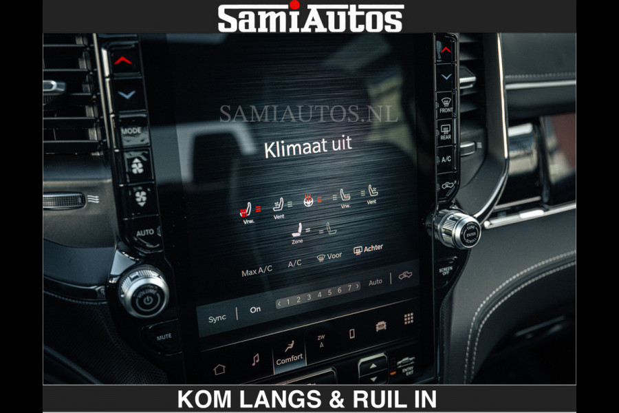 Dodge Ram LIMITED H.O 540 PK 706Nm | Massage + Full Option | De Meest Luxe en Volle Pick-Up in zijn Klasse | Comfortabele Dubbele Cabine met Royale 5 Zitplaatsen | BPM vrij | Nu Leverbaar uit Voorraad | Voorraad Nr 2336 - 7700 | De specialist in Amerikaanse pick‑ups in Nederland en Europa.