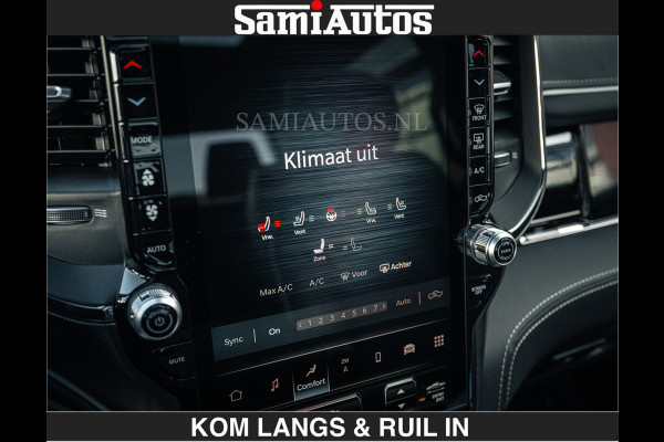 Dodge Ram LIMITED H.O 540 PK 706Nm | Massage + Full Option | De Meest Luxe en Volle Pick-Up in zijn Klasse | Comfortabele Dubbele Cabine met Royale 5 Zitplaatsen | BPM vrij | Nu Leverbaar uit Voorraad | Voorraad Nr 2336 - 7700 | De specialist in Amerikaanse pick‑ups in Nederland en Europa.