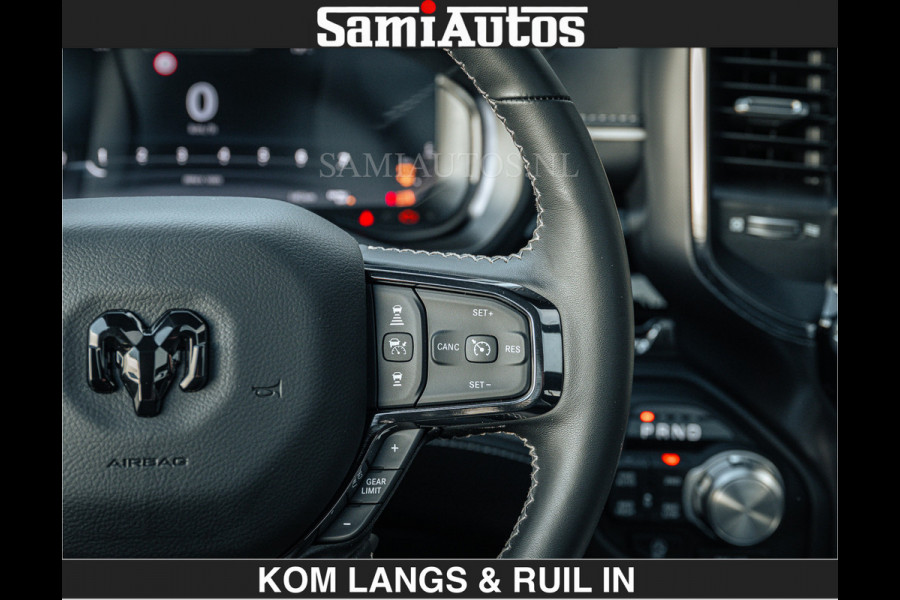 Dodge Ram LIMITED H.O 540 PK 706Nm | Massage + Full Option | De Meest Luxe en Volle Pick-Up in zijn Klasse | Comfortabele Dubbele Cabine met Royale 5 Zitplaatsen | BPM vrij | Nu Leverbaar uit Voorraad | Voorraad Nr 2336 - 7700 | De specialist in Amerikaanse pick‑ups in Nederland en Europa.