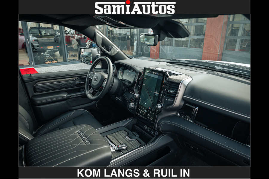 Dodge Ram LIMITED H.O 540 PK 706Nm | Massage + Full Option | De Meest Luxe en Volle Pick-Up in zijn Klasse | Comfortabele Dubbele Cabine met Royale 5 Zitplaatsen | BPM vrij | Nu Leverbaar uit Voorraad | Voorraad Nr 2336 - 7700 | De specialist in Amerikaanse pick‑ups in Nederland en Europa.