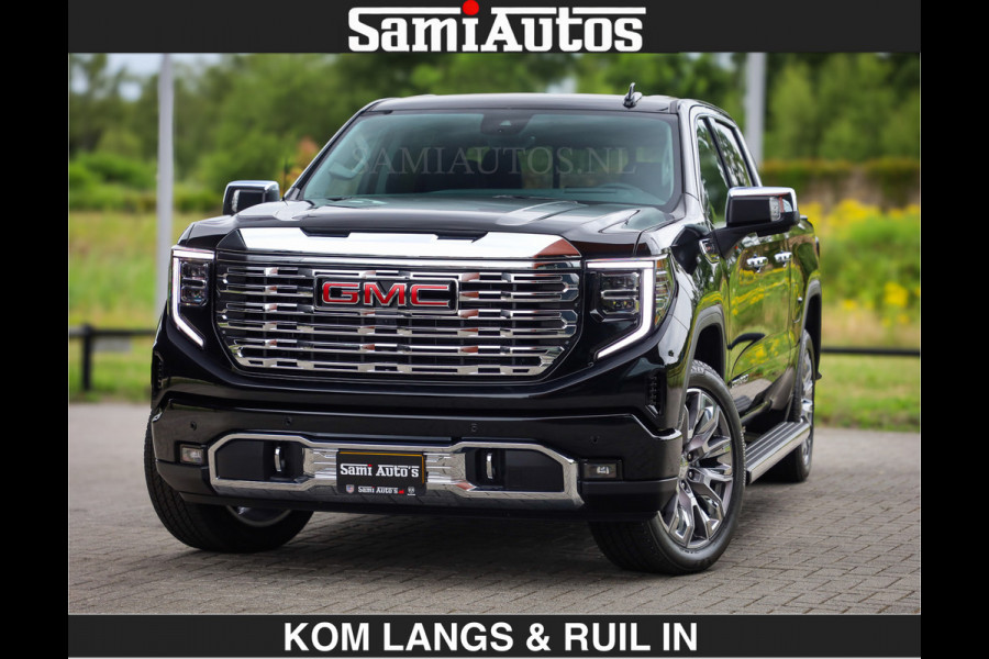 GMC Sierra DENALI | All-In Prijs | 6,2 V8 Full Option | De Meest Luxe Pick-Up in zijn Klasse | Comfortabele Dubbele Cabine met Royale 5 Zitplaatsen | BPM vrij | Nu Leverbaar uit Voorraad | Voorraad Nr 1788 | De specialist in Amerikaanse pick‑ups in Nederland en Europa.