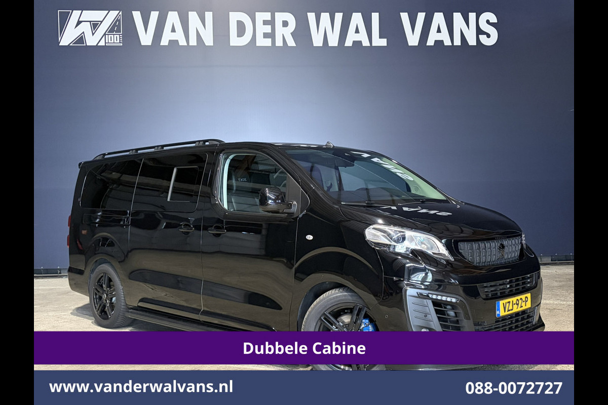 Peugeot Expert 2.0 BlueHDI 177pk Automaat L3H1 Dubbele Cabine Sport Euro6 Airco | 5-Zits | Camera | Navigatie | Apple Carplay | Xenon | 2x Zijd Cruisecontrol, Android Auto, LM Velgen, Dakrails, Sidebars, Spoiler, Elektrische Stoelbediening, Bumperkit, leder, Parkeersensoren, Achterklep