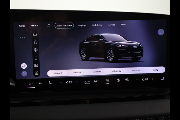 Audi Q6 Sportback e-tron S edition 83Kwh 252 pk | Glazen panoramadak | Exterieurpakket zwart | Trekhaak, mechanisch draaibaar | S line zwart leder-kunstleder |