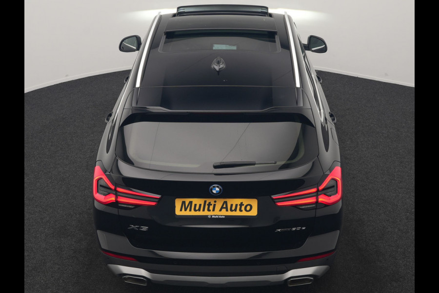 BMW X3 xDrive30e Advantage FACELIFT PHEV 293pk Dealer O.H. | Trekhaak Af Fabriek | Panodak | 360 Camera | Lederen Sportstoelen & Stuur Verwarmd | Apple Carplay | Navigatie | DAB | Virtual Cockpit | Plug In Hybrid |