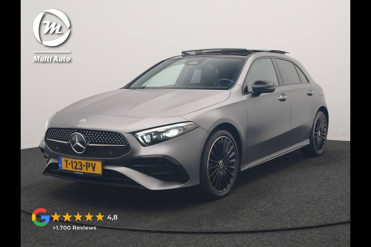 Mercedes-Benz A-Klasse 250 e AMG Line PHEV 218pk FACELIFT Dealer O.H. | Panodak | Multi Beam LED | Camera | Alcantara Sportstoelen Verwarmd | Keyless | Sfeerverlichting | Apple Carplay | Cruise Control | Navigatie | DAB | 19"L.M | Plug In Hybrid