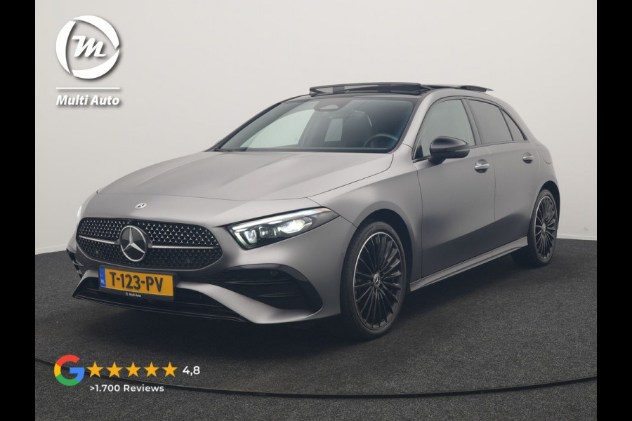 Mercedes-Benz A-Klasse 250 e AMG Line PHEV 218pk FACELIFT Dealer O.H. | Panodak | Multi Beam LED | Camera | Alcantara Sportstoelen Verwarmd | Keyless | Sfeerverlichting | Apple Carplay | Cruise Control | Navigatie | DAB | 19"L.M | Plug In Hybrid