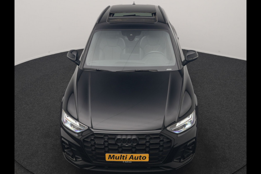 Audi Q5 55 TFSI e 2x S Line PHEV 367pk | Trekhaak Af Fabriek | Panodak | 360 Camera | Lederen Sportstoelen Memory & Verwarmd | Keyless | Blis | Apple Carplay | Cruise Control | Navigatie | DAB | Plug In Hybrid |