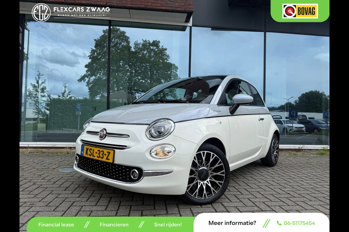 Fiat 500 1.0 Hybrid Dolcevita - Navi - Climate - Panodak - Parkeerhhulp - Lage stand