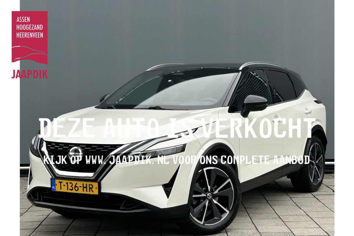 Nissan QASHQAI BWJ 2022 | 1.3 MHEV 141PK Tekna | TREKHAAK | PANO DAK | LEDER/STOF | 360 CAMERA | NAVI | CLIMA | CARPLAY | PDC 2X |