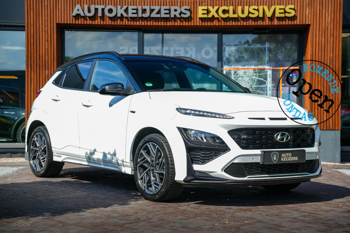 Hyundai Kona 1.6 T-GDI N-Line Camera Stoelvent. Stuurverw DAB+ Navigatie Keyless 200pk! N Line