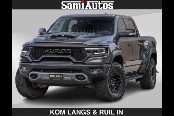 Dodge Ram TRX HELLCAT 712 PK 6.2 V8 | BOM VOL | GRANITE MET ZWART LEDER RODE STIKSELS | CREW CAB DUBBELE CABINE DC | 5 PERSOONS GRIJS KENTEKEN |